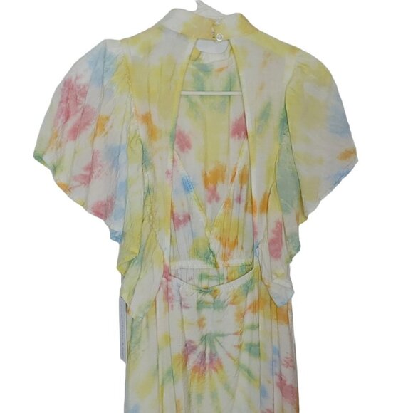 NWT YFB Cruz tie dye backless ruffle maxi dress - Picture 9 of 16